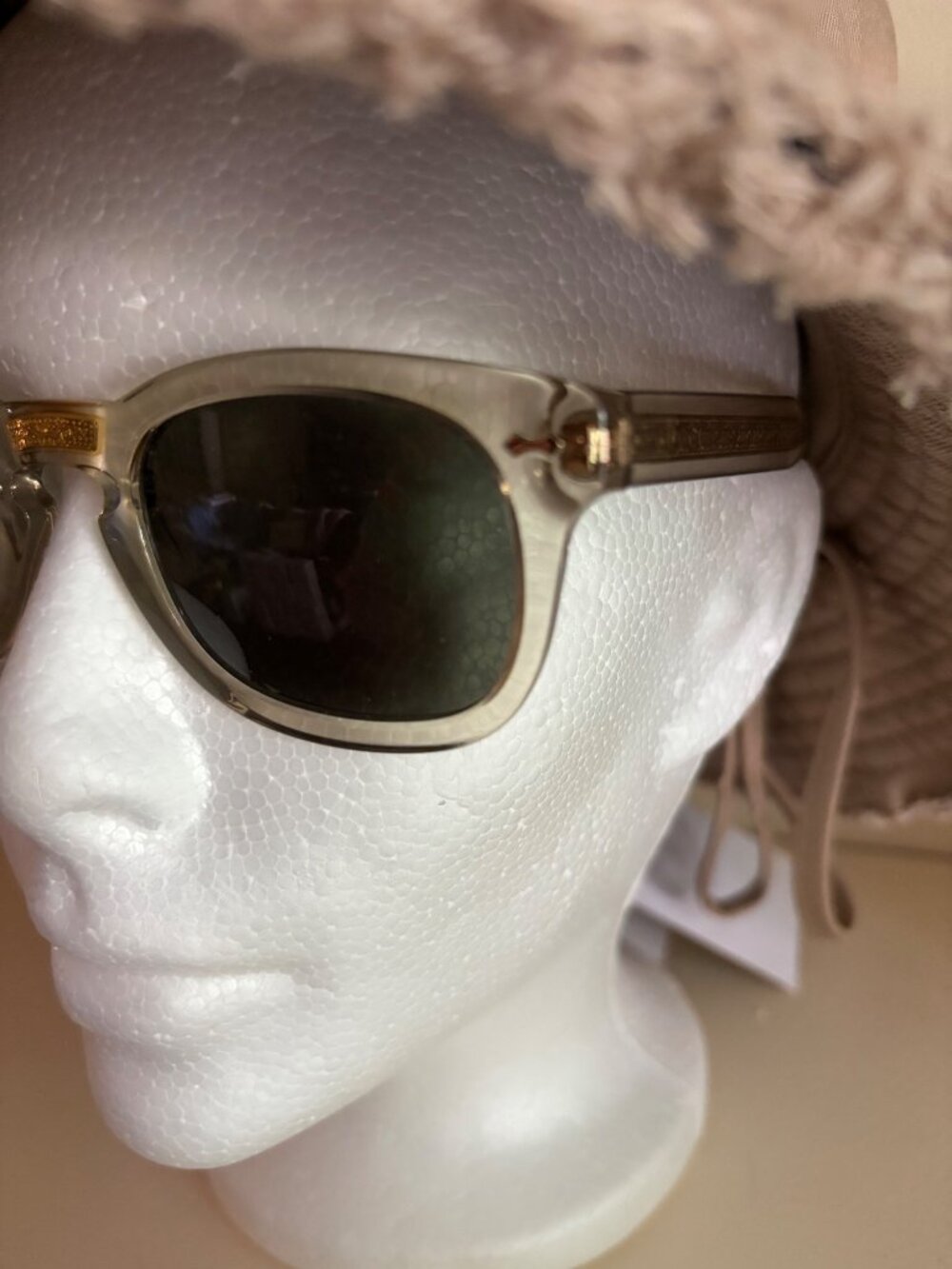 Gucci GG0182S Square-Frame Luxury Sunglasses Transparent Acetate Frame Green/Gre - Picture 14 of 16